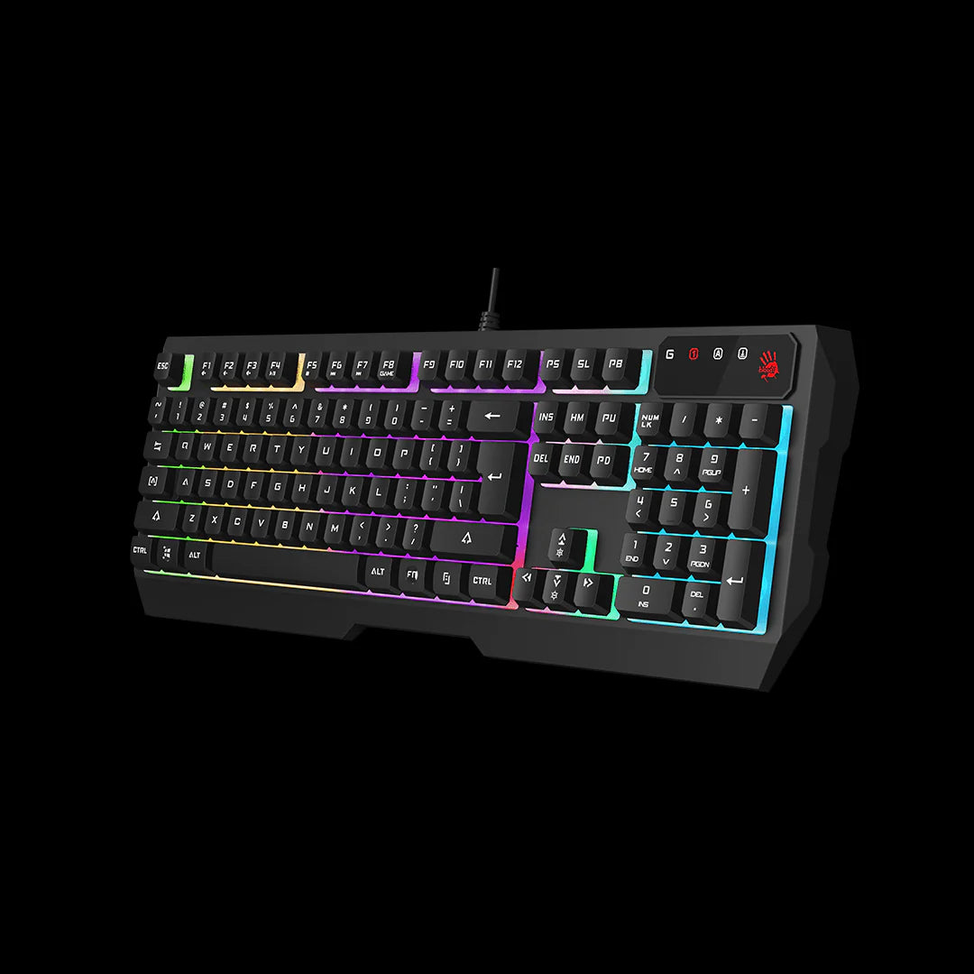 B135N Bloody Neon Illuminated Gaming Keyboard USB Black, US Layout