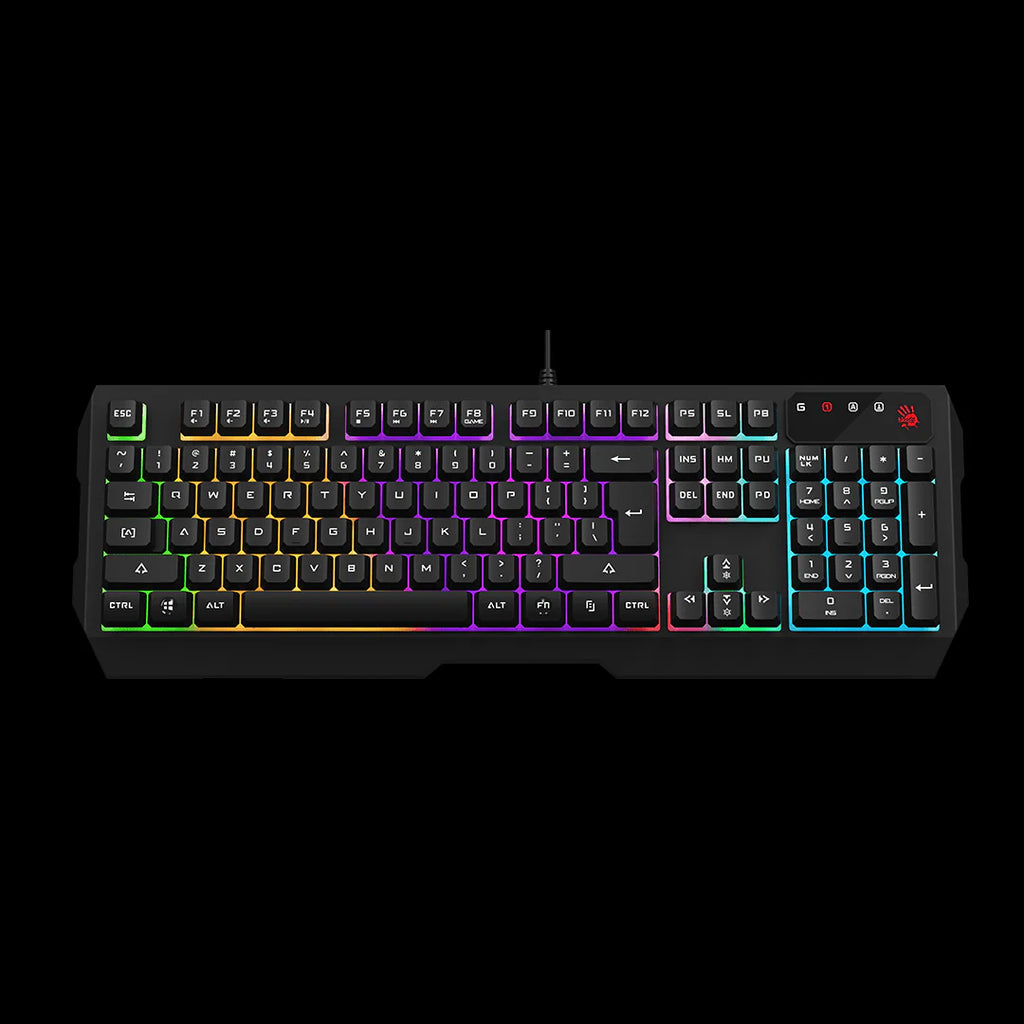 B135N Bloody Neon Illuminated Gaming Keyboard USB Black, US Layout