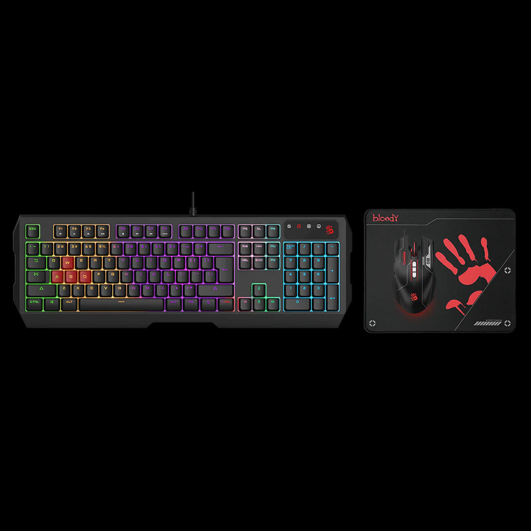 B1700 Bloody Gaming Desktop B140N+ES7+BP-50M USB Black, US Layout