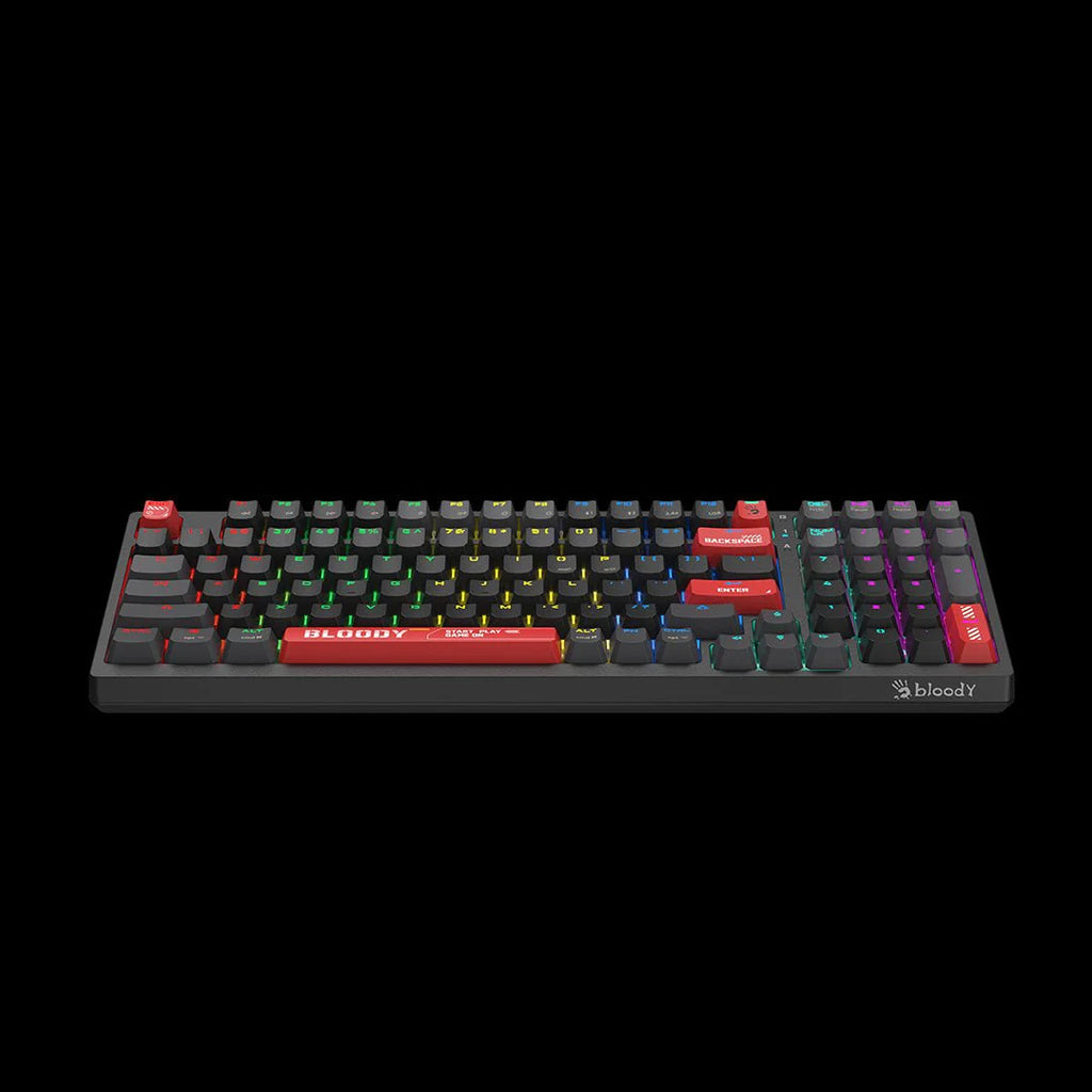 WS98 Bloody RGB Wireless BLMS Mechanical Keyboard BLMS Red Switch, USB Bloody Red, US Layout