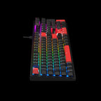 S520N Bloody Mechanical Switch Gaming Keyboard USB Fire Black BLMS Red Hot-Swappable Switch,Neon Backlit US Layout