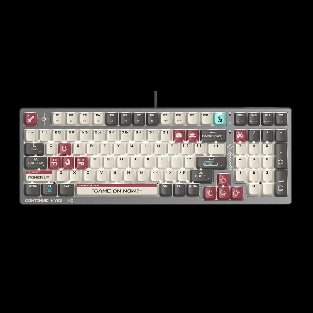 S98 Bloody BLMS Mechanical Gaming Keyboard 80% (98Keys) Compact Style BLMS Red Switch USB Pixels Red US Layout
